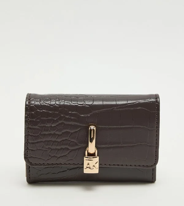 Anne Klein Croc Textured Flap Wallet